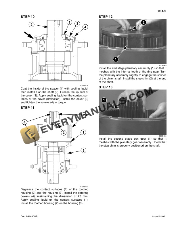 Case CX800 Crawler Excavator Service Manual 9-42690GB-3