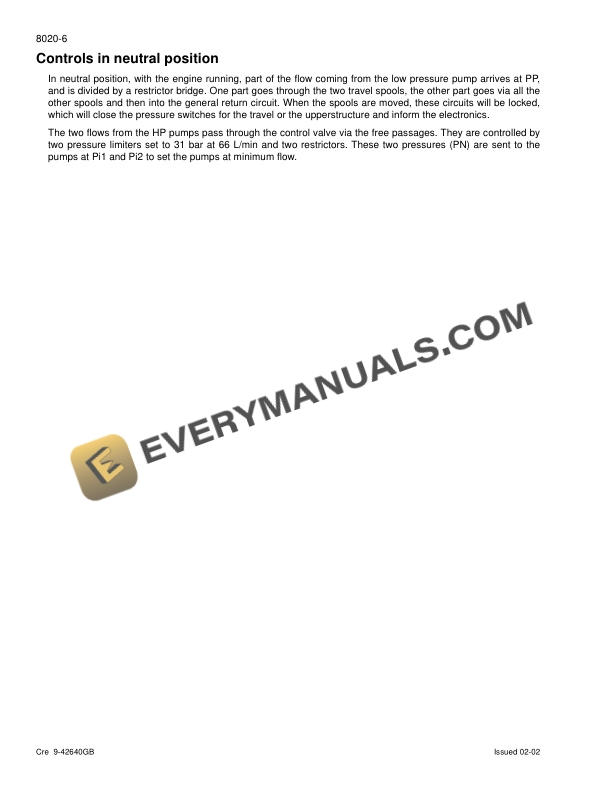 Case CX800 Crawler Excavator Service Manual 9-42690GB-5