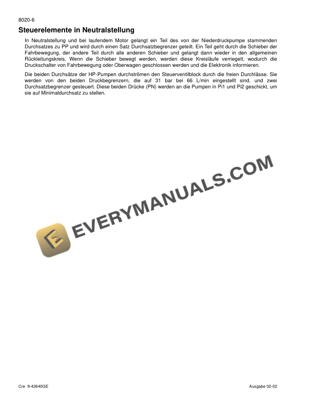 Case CX800 Crawler Excavator Service Manual 9-42690GE-5