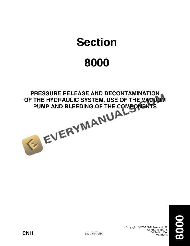 Case CX800 Tier 3 Crawler Excavator Service Manual 87571787NA-3