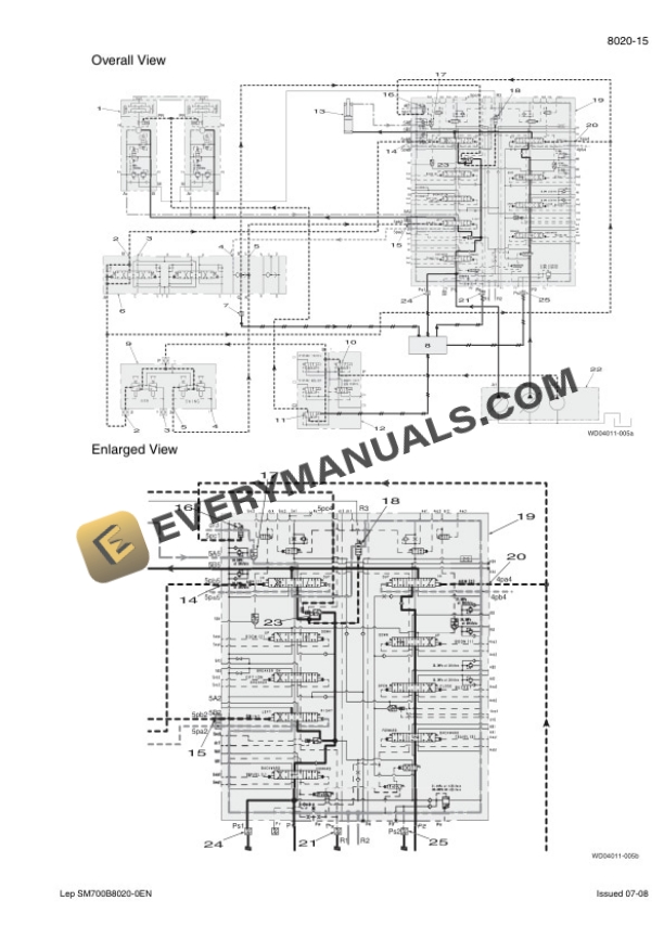Case CX800B Crawler Excavator Service Manual 7-27691EN-5