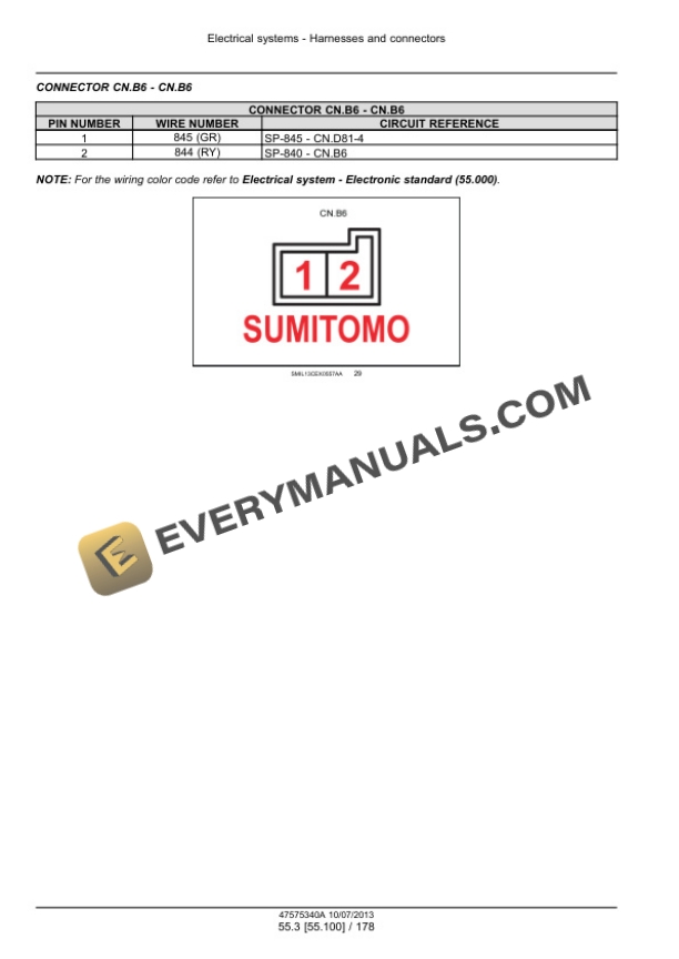 Case CX80C Midi Crawler Excavator Service Manual 47595220-3