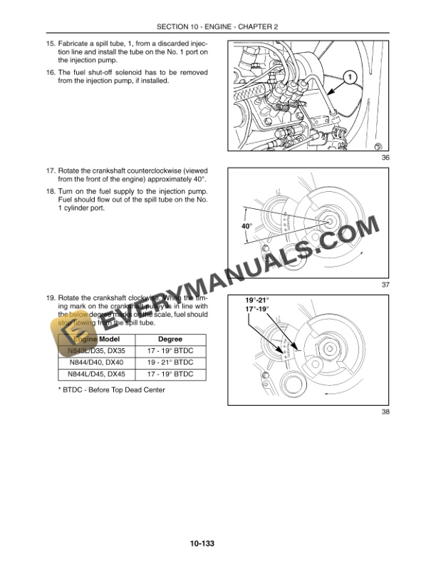 Case D and DX35, 40 and 45 Tractor Repair Manual 86620535-4