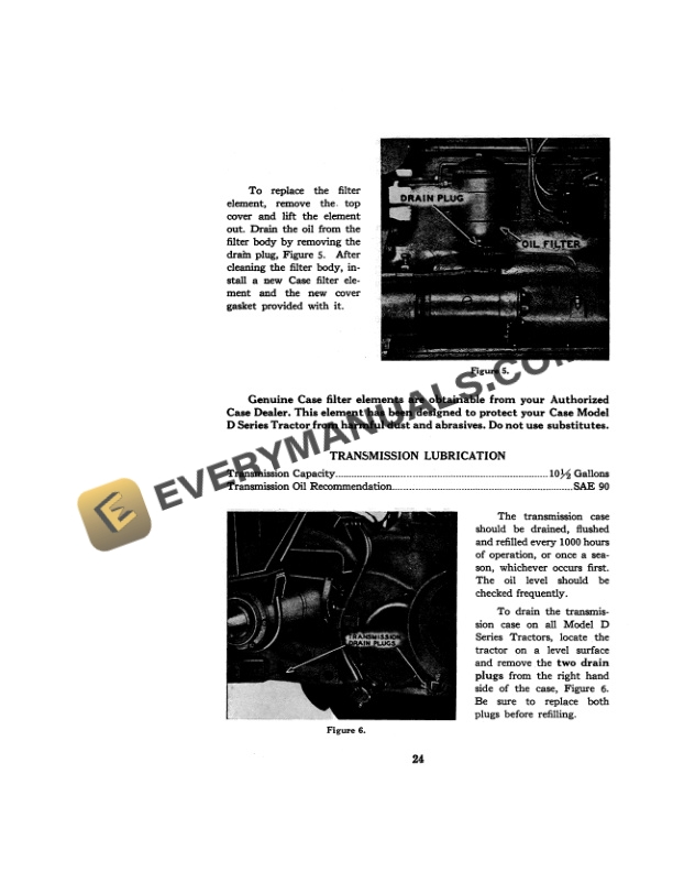 Case D Tractor Operator Manual 9-271-2