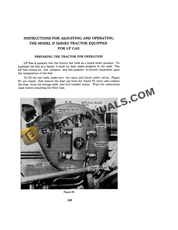 Case D Tractor Operator Manual 9-271-5