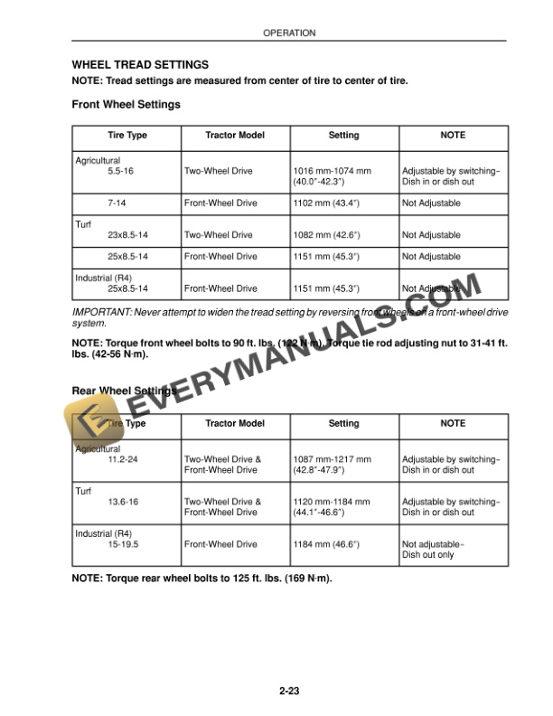 Case D25, D29, D33 Tractor Operator Manual 86617541-3