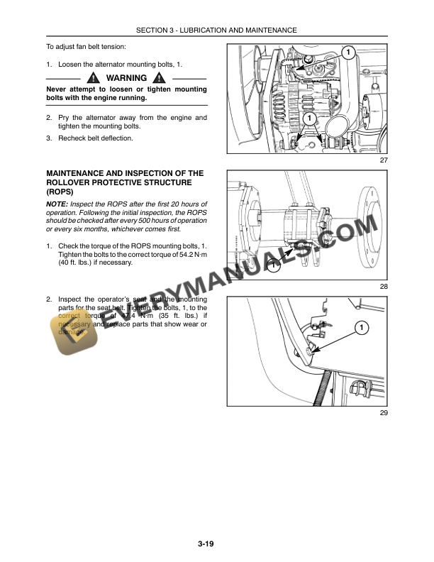 Case D25, D29, D33 Tractor Operator Manual 87024757-4