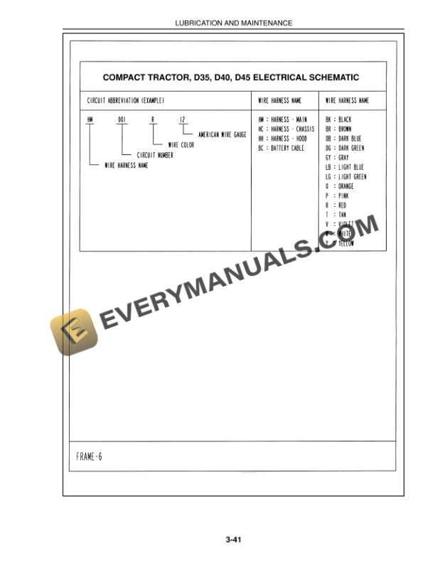 Case D35, D40, D45 Tractor Operator Manual 86617826-5