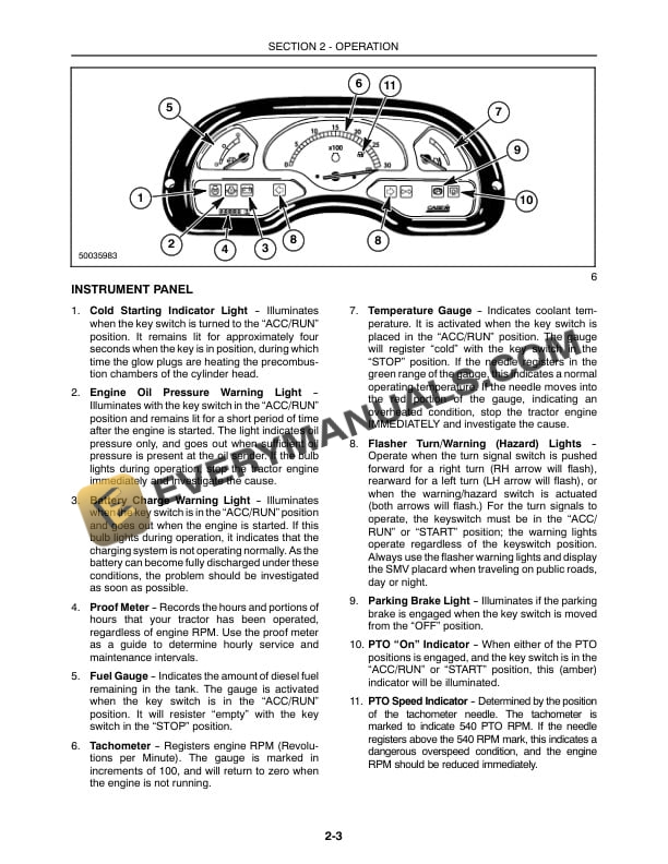 Case D35, D40, D45 Tractor Operator Manual 87300517-2