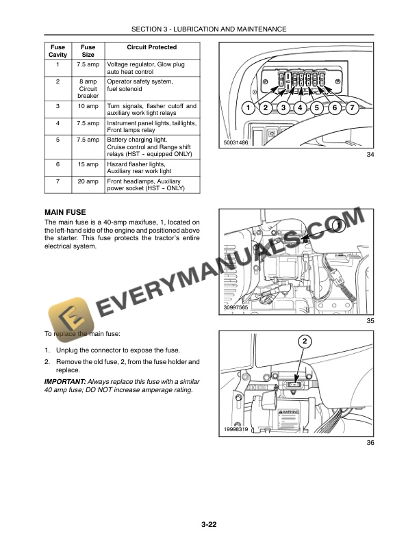 Case D35, D40, D45 Tractor Operator Manual 87300517-4