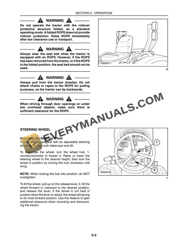 Case D35, D40, D45 Tractor Operator Manual 87300519-2