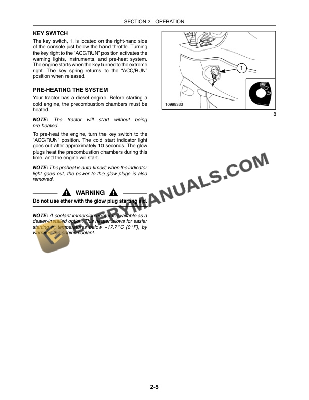 Case D35, D40, D45 Tractor Operator Manual 87319787-2