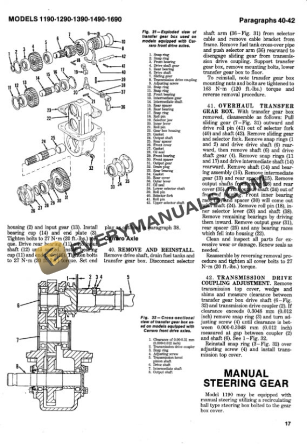 Case David Brown 1190, 1290, 1390, 1490, 1690 Tractor Workshop Manual-2