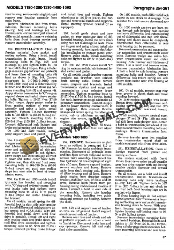 Case David Brown 1190, 1290, 1390, 1490, 1690 Tractor Workshop Manual-4