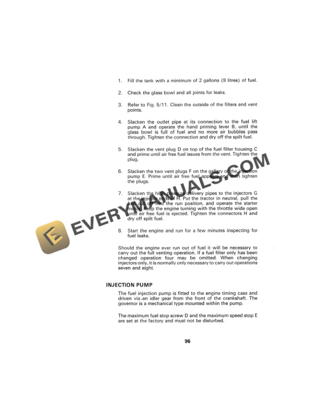 Case David Brown 1210, 1210 4WD, 1212 Tractor Operating and Maintenance Manual 9-5016-4