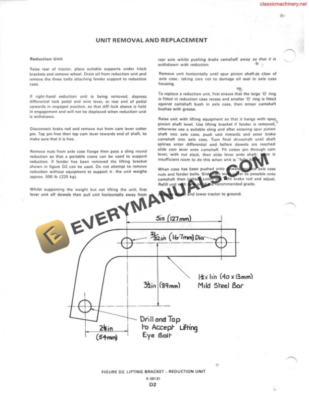 Case David Brown 1412 Tractor Service Manual 9-38121-4