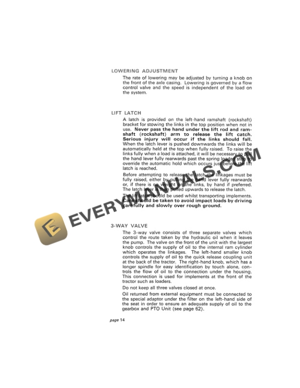 Case David Brown 770 Selectamatic Instruction Book TP-617-2