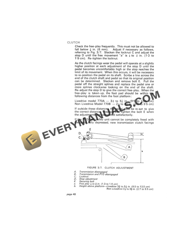 Case David Brown 770 Selectamatic Instruction Book TP-617-4