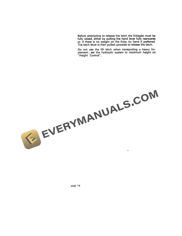 Case David Brown 780 Selectamatic Operator Manual TP-646-2