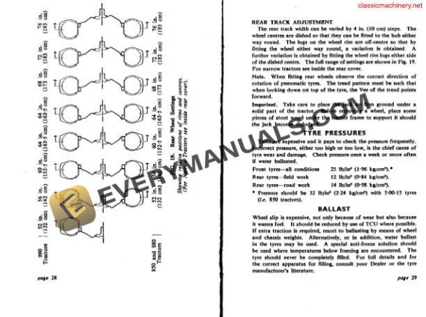Case David Brown 850, 880, 990 Tractor Drive Guide 9-5711-5