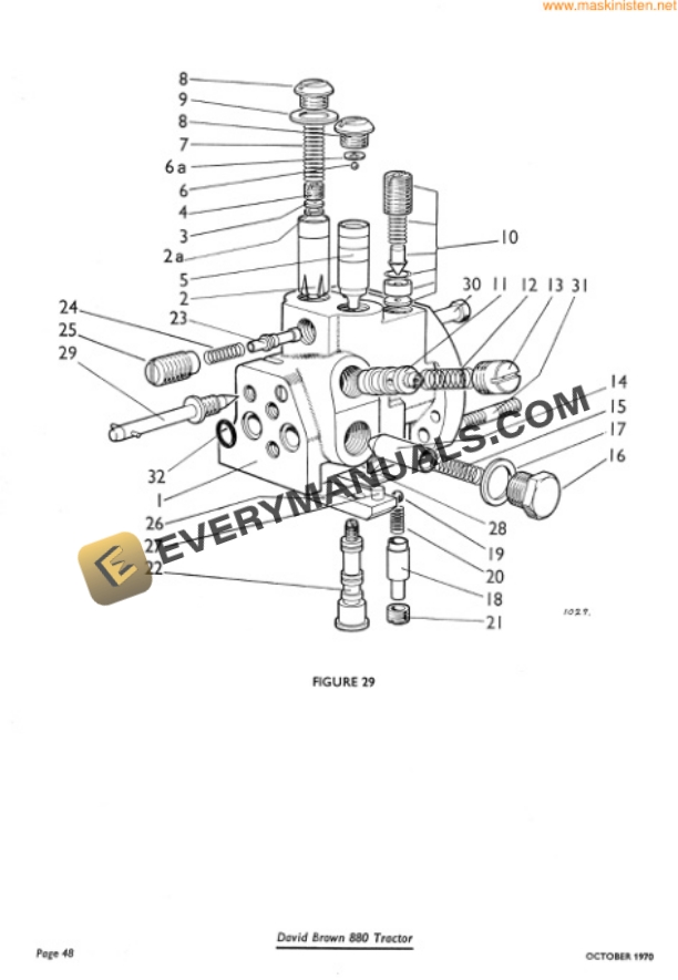 Case David Brown 880 Selectamatic Parts Catalog TP628-3