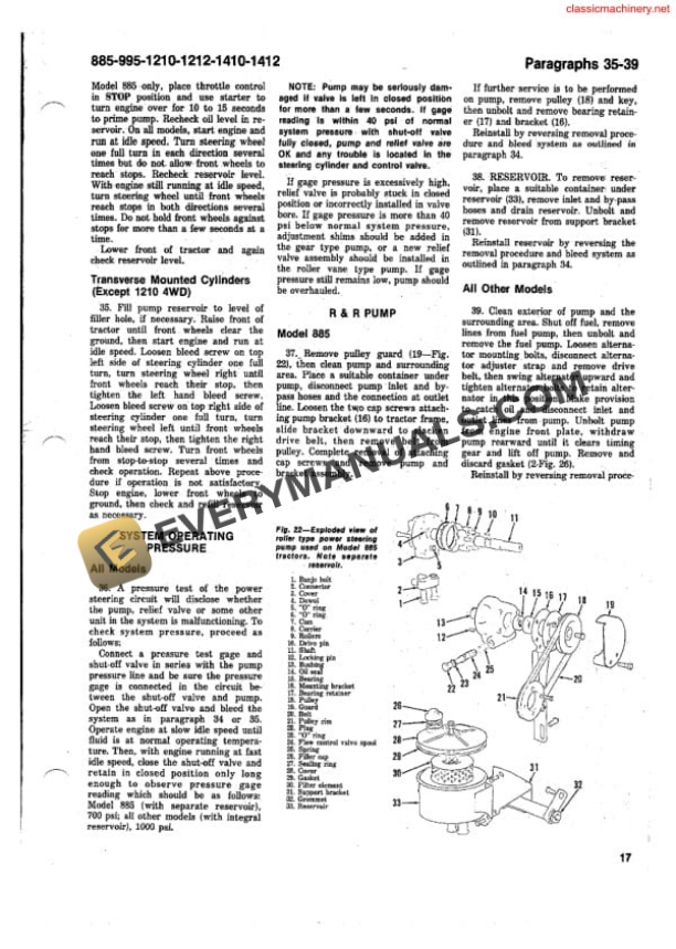 Case David Brown 885, 995, 1210, 1212, 1410, 1412 Tractor Workshop Manual-2