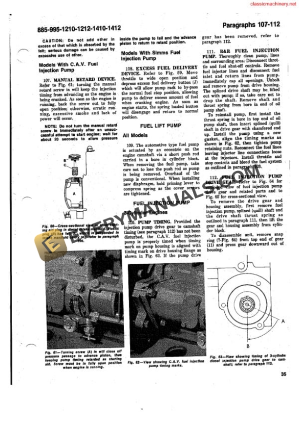 Case David Brown 885, 995, 1210, 1212, 1410, 1412 Tractor Workshop Manual-3