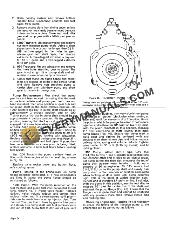 Case David Brown 990, 1200 Selectamatic Tractor Repair Manual 9-37121-4