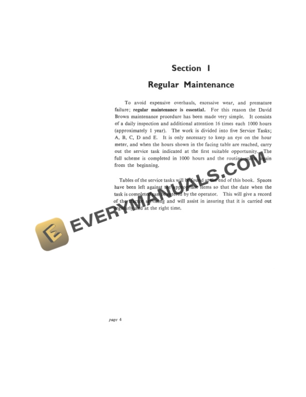 Case David Brown 990 Diesel Tractor Operator Manual TP-611-2