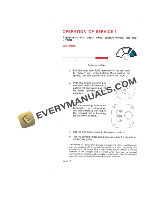 Case David Brown 990 Selectamatic Instruction Book TP-631-2