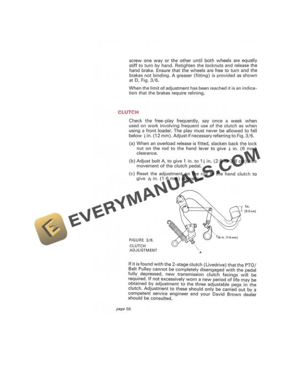 Case David Brown 990 Selectamatic Instruction Book TP-631-4