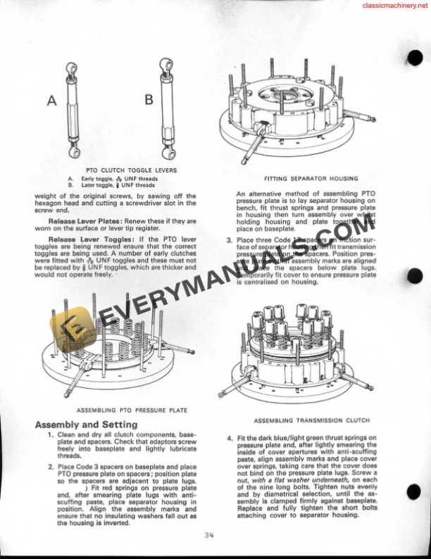 Case David Brown Clutch Power Take-Off Reduction Units Brake Service Manual-4