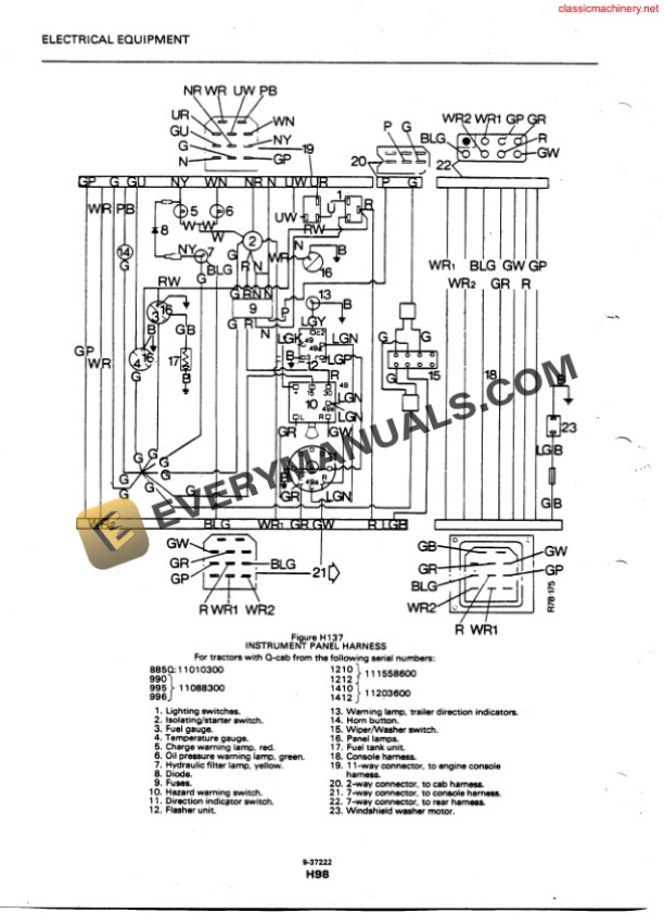 Case David Brown Electrical Equipment Service Manual 9-37222-5