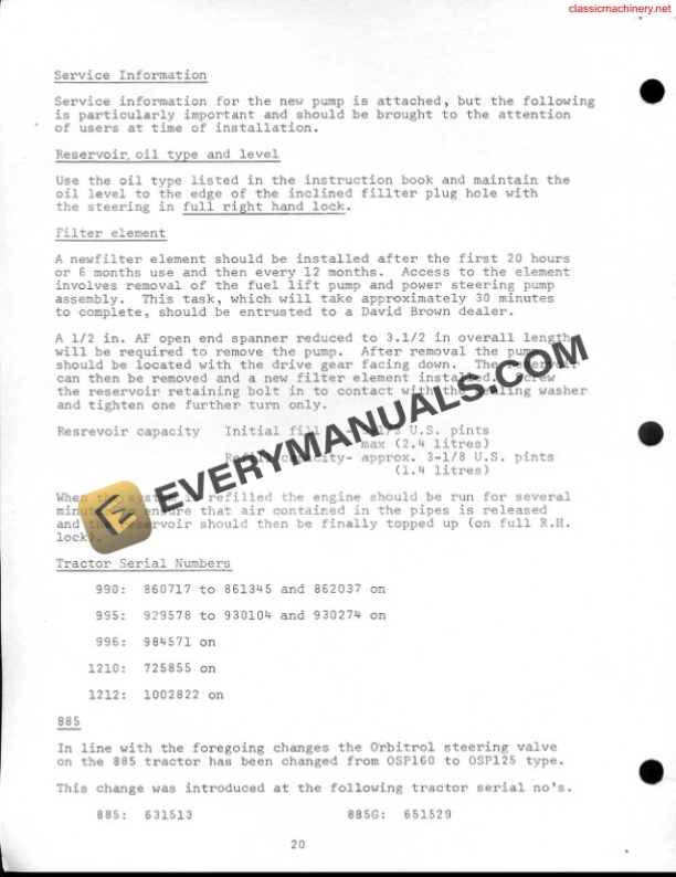 Case David Brown Hydrostatic Power Steering and Selectamatic Hydraulic System Service Manual-2