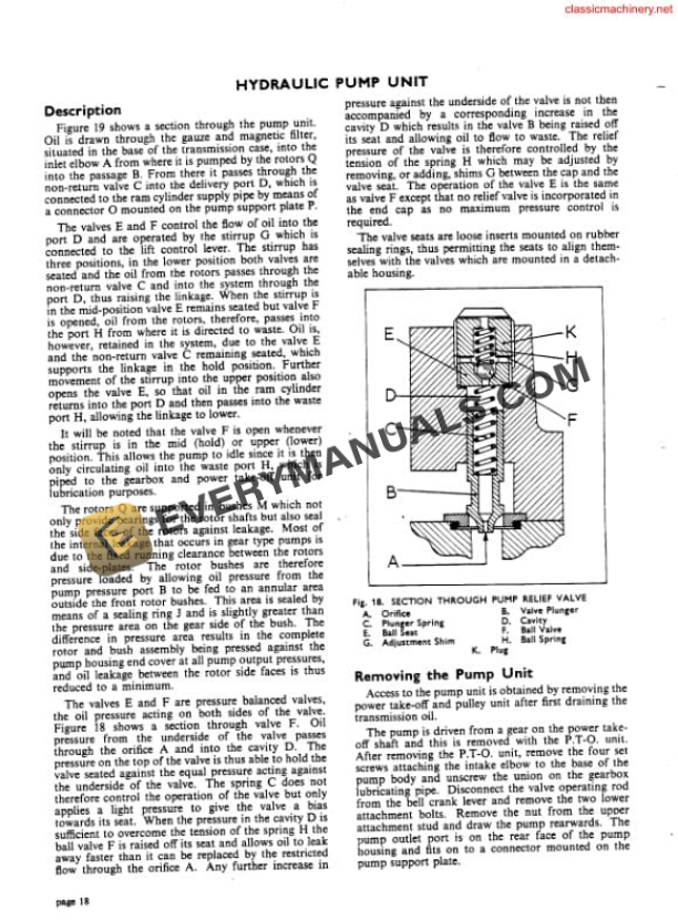Case David Brown Implematic Hydraulic System Repair Manual DBT445-4