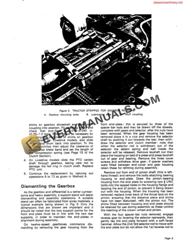 Case David Brown Transmission 770, 880, 990 Selectamatic Tractor Repair Manual TP619-2