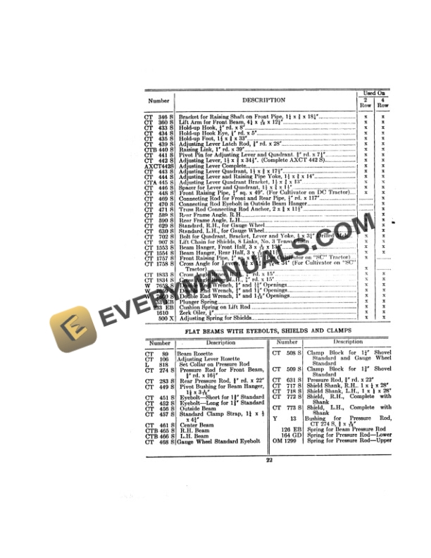Case DCC2, SCB2, DC84 - Cult DC, SC Tractor Operator Manual DB-1169-4