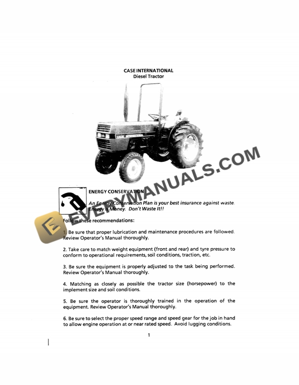 Case Diesel Tractor Operator Manual 9-11811 PDF 2 case diesel tractor operator manual 9 11811 1