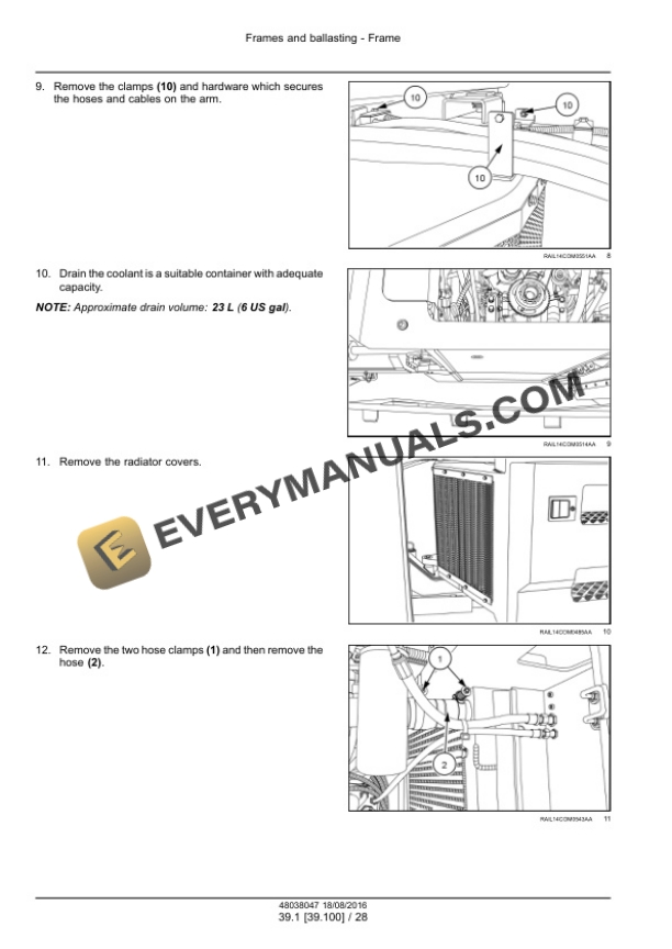 Case DV209B Tier 3 Double Drum Compactor Service Manual 48038047-3