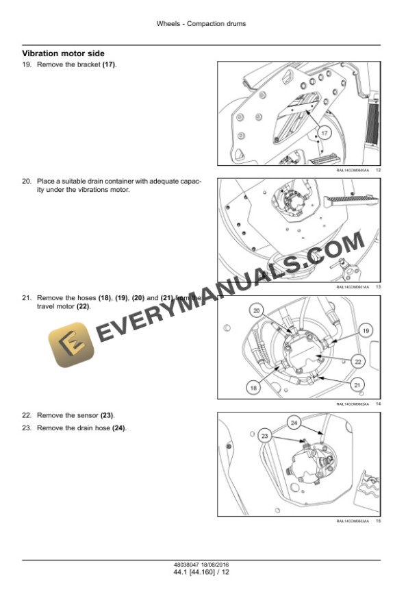 Case DV209B Tier 3 Double Drum Compactor Service Manual 48038047-4