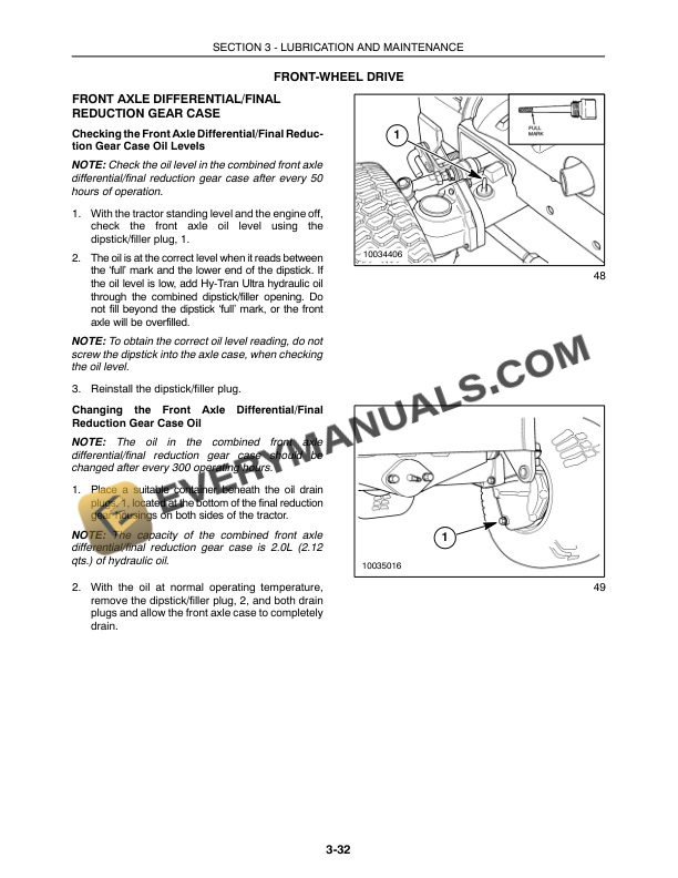 Case DX18E, DX22E, DX25E Tractor MWX154S, MWX160S Mower Deck Operator Manual 87544691-4