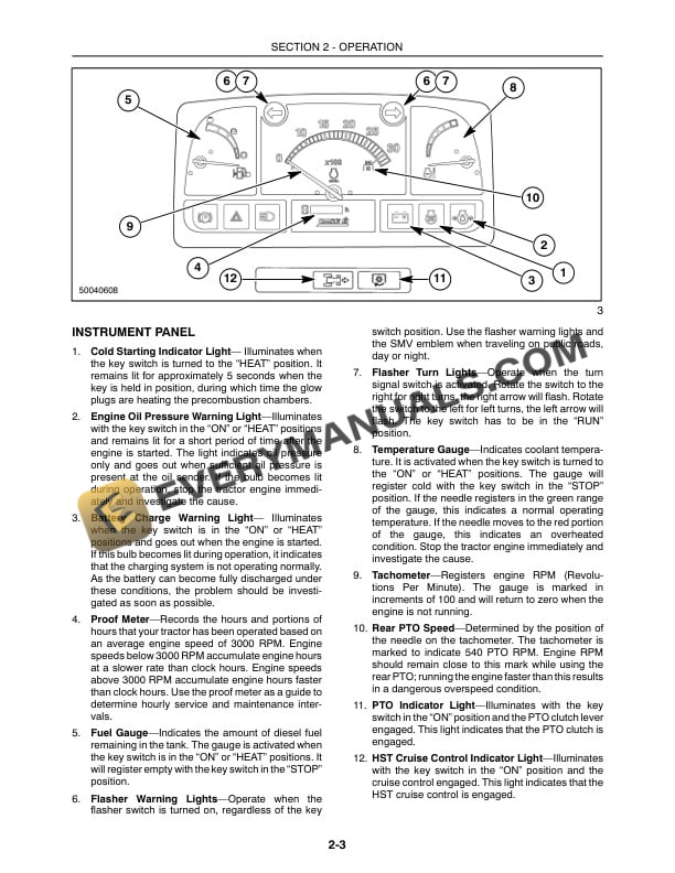 Case DX18E, DX24E Tractors - MWX154S, MWX160S Mower Decks Operator Manual 87302211-2