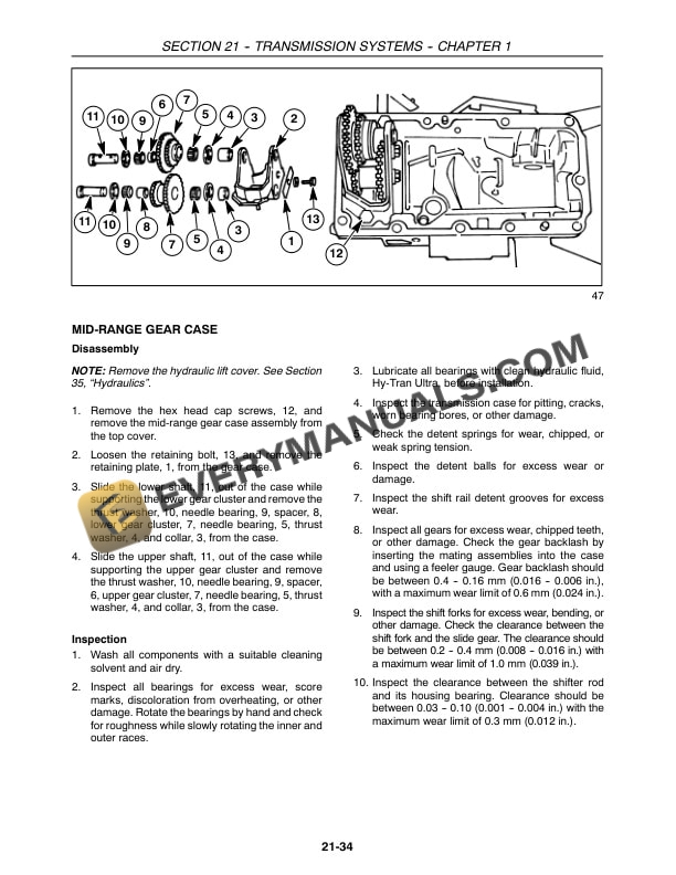 Case DX21, DX24 Tractor Repair Manual 87055745-2