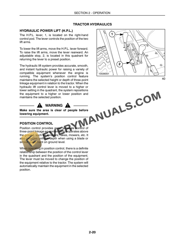 Case DX23, DX26 Tractor Operator Manual 87544696-3
