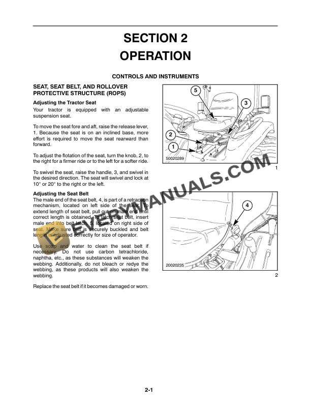 Case DX25, DX29, DX33 Tractor Operator Manual 87024756-2