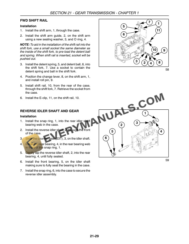 Case DX29, DX33 Tractor Repair Manual 87059225-2