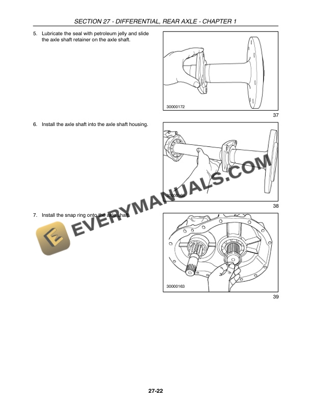 Case DX29, DX33 Tractor Repair Manual 87059225-4