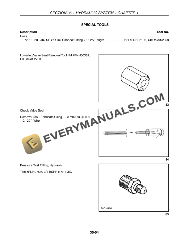 Case DX29, DX33 Tractor Repair Manual 87059226-4