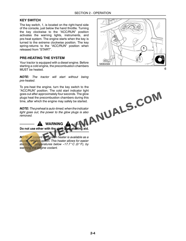 Case DX40, DX45 Tractor With Cab Operator Manual 87370195-2