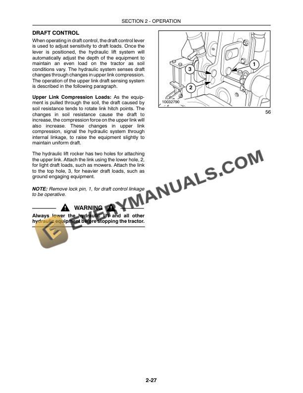 Case DX48, DX55 Tractor Operator Manual 87544706-3